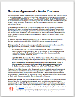 Sample Contract page